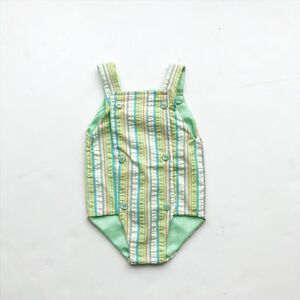 Handmade lined button front romper looks 6-12m
